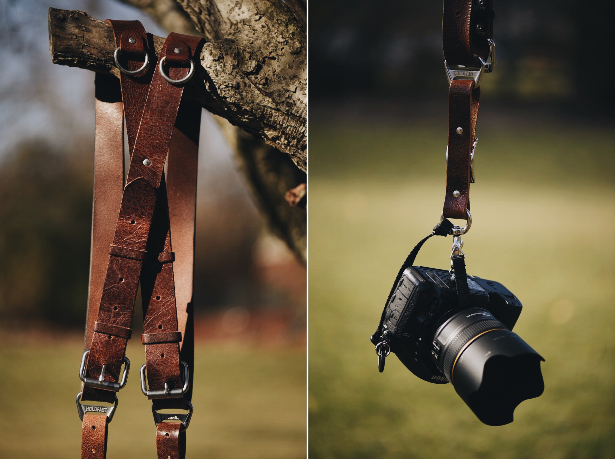  As a destination wedding photographer, I carry two cameras with me throughout a wedding day. A dual camera strap system is crucial for me, so I can remain hands-free while I assist my bride and set up shots. Unlike many other straps on the market, the Holdfast MoneyMaker gives me the assurance that as I move and work throughout a wedding, my straps won